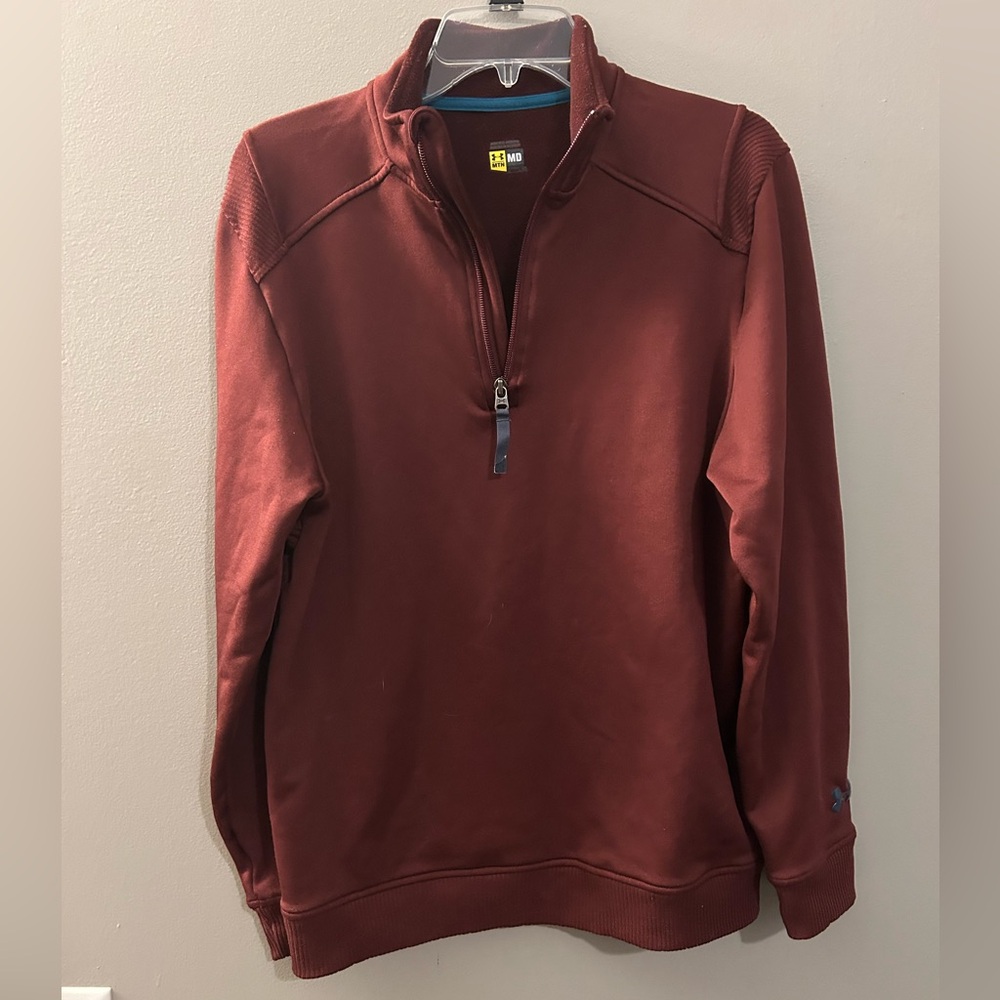 Under Armour Men's Burgundy Half-Zip Sweater / Medium